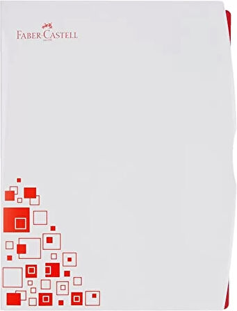 FABER-CASTELL SUNUM DOSYASI A4 ÇİFT RENK KAPAK KIRMIZI 30LU (230103)