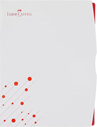 FABER-CASTELL SUNUM DOSYASI A4 ÇİFT RENK KAPAK KIRMIZI 20Lİ (220103)