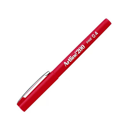 ARTLİNE EK-200N FİNELİNER KEÇE UÇLU KALEM 0.4mm KIRMIZI
