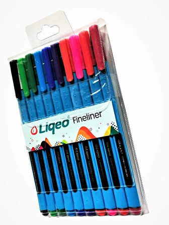 LİQEO F-8027 FİNELİNER KEÇE UÇLU KALEM 0.4mm 10 RENK