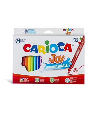 CARİOCA 40615 JOY SÜPER YIKANABİLİR KEÇELİ KALEM 24 RENK