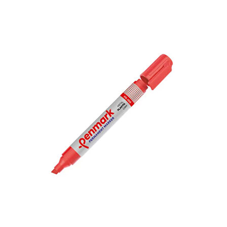 PENMARK HS-406-03 PERMANENT MARKÖR KESİK UÇ KIRMIZI