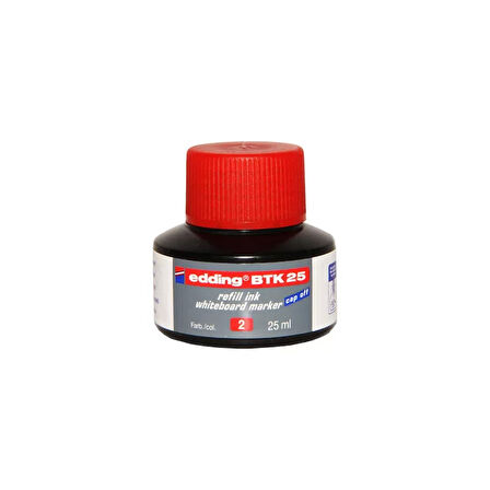 EDDİNG BTK 25 TAHTA KALEM MÜREKKEBİ KIRMIZI 25ml