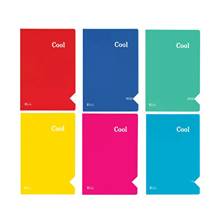 KESKİN COOL SPİRALLİ PLASTİK KAPAK DEFTER A4 ÇİZGİLİ 100 YAPRAK (321861)