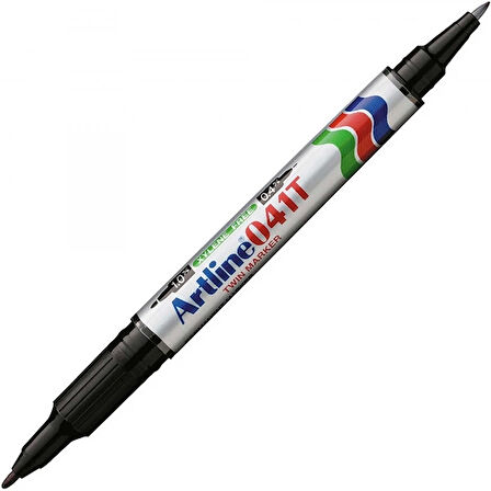 ARTLİNE EK-041T İKİ UÇLU PERMANENT MARKÖR SİYAH