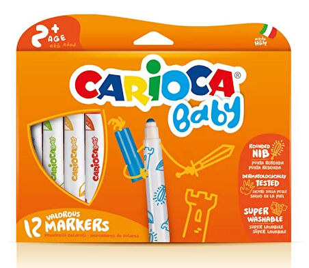 CARİOCA 42814 BABY JUMBO YIKANABİLİR KEÇELİ KALEM 12 RENK