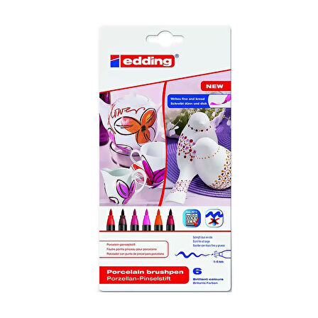 EDDİNG 4200 PORSELEN KALEMİ SICAK 6LI SET