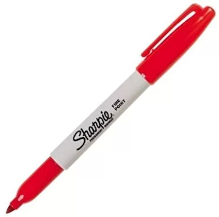 Sharpie Fine Point Yuvarlak Uçlu Kırmızı Permanent Kalemi