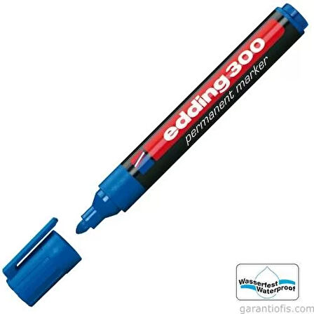 Edding 300 Yuvarlak Uçlu Mavi Silinmeyen Permanent Markör