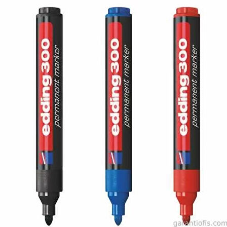 Edding 300 Yuvarlak Uçlu Kırmızı Silinmeyen Permanent Markör