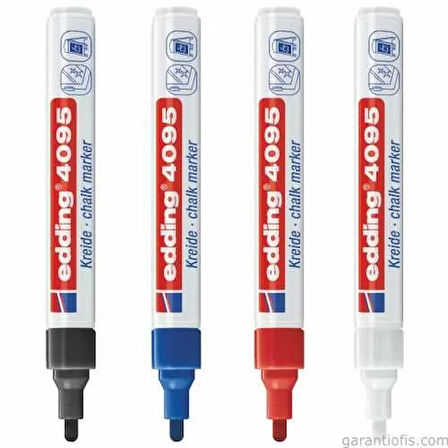 Edding 4095 Kırmızı Likit Tebeşir ve Cam Kalemi