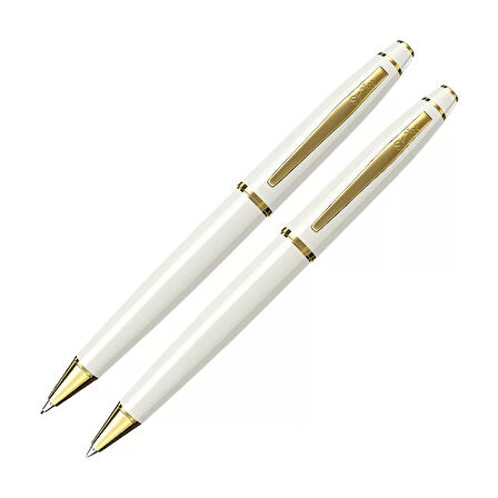 SCRİKSS 35 TÜKENMEZ KALEM+VERSATİL KALEM SETİ GOLD-BEYAZ