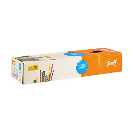 SARFF PLASTİK SPİRAL 6mm MAVİ 100LÜ (15312007)