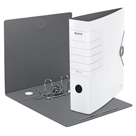 Leitz 1112 Solid Beyaz Lastikli Geniş Klasör