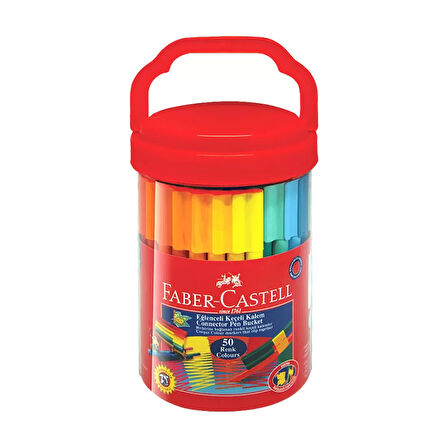 FABER-CASTELL EĞLENCELİ KEÇELİ KALEM 50 RENK (111550)