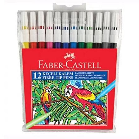 Faber Castell 12 Renk Keçeli Kalem