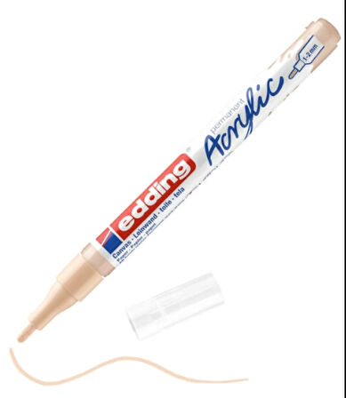 EDDİNG ED5300255 AKRİLİK MARKÖR İNCE UÇLU 1.0-2.0mm BEJ