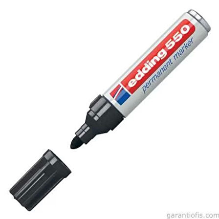 Edding 550 Yuvarlak Uçlu Siyah Permanent Markör (10lu Paket)