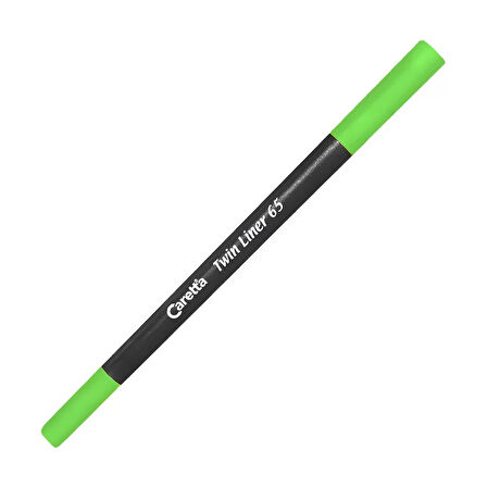 CARETTA 65-43 ÇİFT UÇLU KEÇELİ KALEM 0.4-1mm FOSFORLU YEŞİL