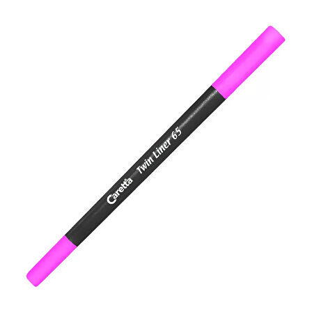 CARETTA 65-42 ÇİFT UÇLU KEÇELİ KALEM 0.4-1mm FOSFORLU PEMBE