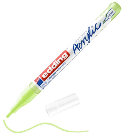 EDDİNG ED5300917 AKRİLİK MARKÖR İNCE UÇLU 1.0-2.0mm PASTEL YEŞİL