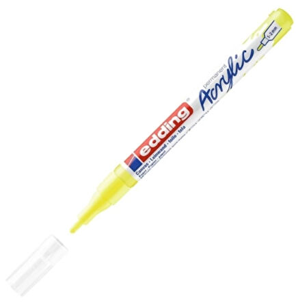 EDDİNG ED5300065 AKRİLİK MARKÖR İNCE UÇLU 1.0-2.0mm FOSFORLU SARI