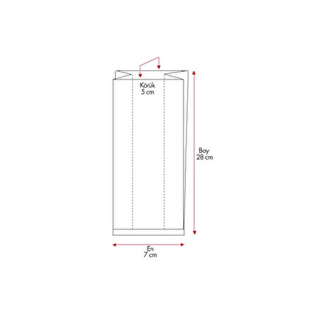 ÇATAL KAŞIK BASKILI ÇİZGİLİ ŞAMUA KESE KAĞIDI 7X28 CM - 2 KG