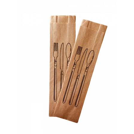 ÇATAL KAŞIK BASKILI ÇİZGİLİ ŞAMUA KESE KAĞIDI 7X28 CM - 1 KG