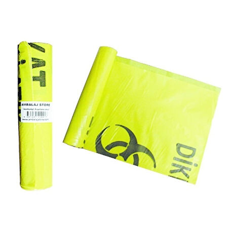 Tehlikeli Atık Poşeti Rulo 75x90 Battal Boy ( 10 Adet )