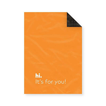 Cepsiz Turuncu Kargo Poşeti 30x37+5 cm - 100 Adet