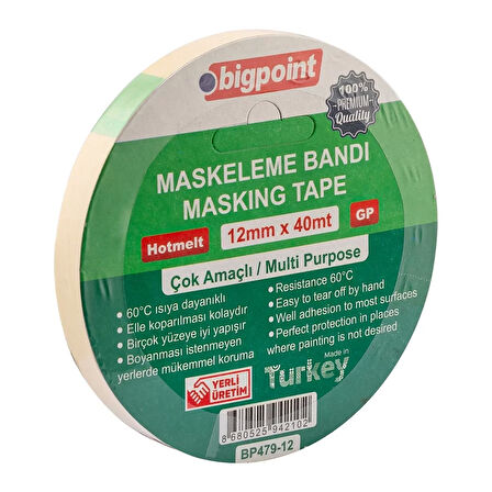 Bigpoint Maskeleme Bandı 12mm x 40m