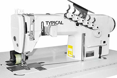 Typical GK-0056D-/P-4 3 İğne Zincir Dikiş D.Drive İğne Poz.Servo Motor Merdane Çekerli