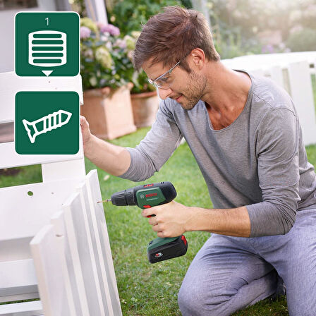 Bosch Universaldrill 18V Tek Akü 1,5 Ah Akülü Matkap Vidalama - 06039D4001