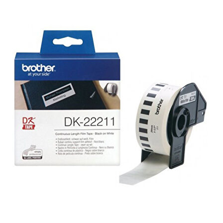 BROTHER DK22211 P-TOUCH ETİKET MAKİNESİ ŞERİDİ 29mmx15.24m