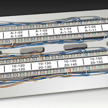 DYMO RhinoPRO 18482 Beyaz/Siyah Sabit Polyester Şerit 9 mm x 5,5 mt