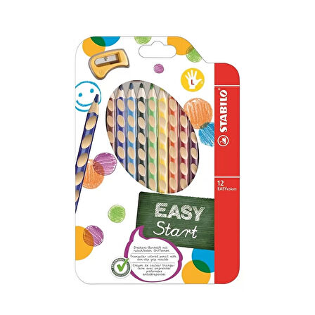 STABİLO 331 EASY COLORS SOL EL KURU BOYA KALEMİ 12 RENK