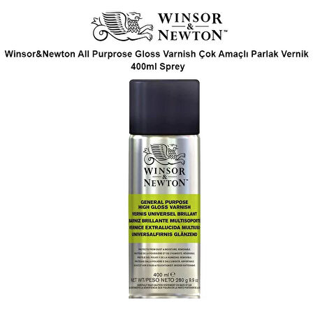 Winsor & Newton All Purprose Gloss Varnish Çok Amaçlı Parlak Vernik 400ml Sprey
