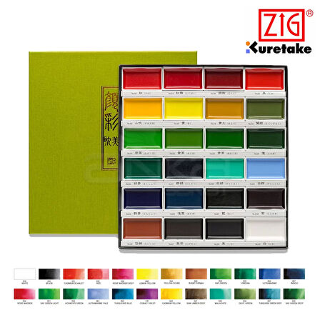 Kuretake Gansai Tambi Sulu Boya Seti 24 Renk