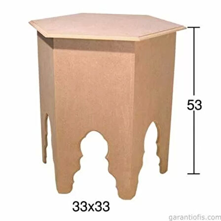 Hobi-Art SP 548 Ham Ahşap Dekoratif Sehpa