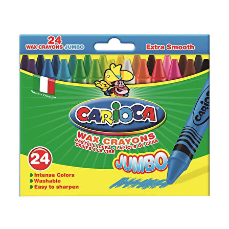 CARİOCA 42390 JUMBO YIKANABİLİR PASTEL BOYA 24 RENK