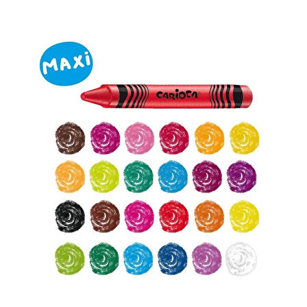 CARİOCA 42390 JUMBO YIKANABİLİR PASTEL BOYA 24 RENK