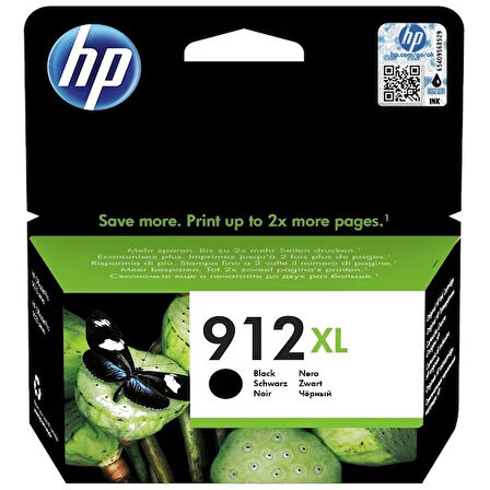 HP3YL84AE (912XL) YUKSEK KAPASITI SIYAH MUREKKEP KARTUS