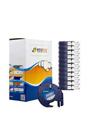 Dymo Letratag Muadil Plastik Şeffaf Şerit Etiket 10'lu Paket