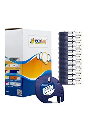 Dymo Letratag Muadil Kağıt Şerit Etiket Beyaz 10'lu Paket