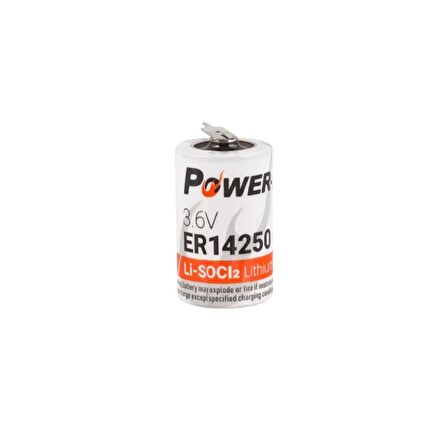 Power-Xtra 3.6V ER14250 1/2AA-3PT Li-SOCI2 Sayaç Pili