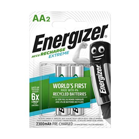 ENERGİZER EXTRA ŞARJLI AA KALEM PİL 2300mAh 2Lİ (BP2)