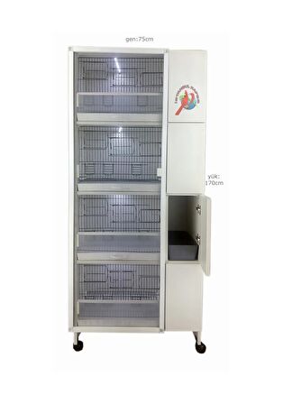 İSTANBUL KAFES MODEL 01Y PVC KUŞ DOLABI (KURULU GÖNDERİM)