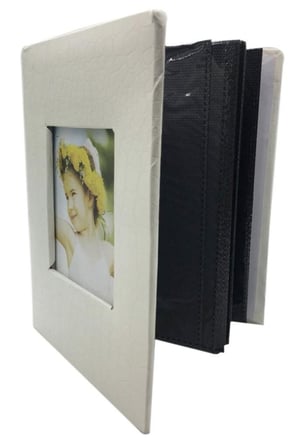 Premium 4X6 (10X15) 100'lük Fotoğraf Albüm Beyaz Kare Süslemeli Anıları Biriktir Resimler İçin