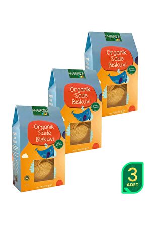 Kids Organik Sade Bisküvi 50 Gr (tereyağlı) 3'lü