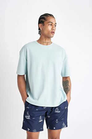 DeFacto Regular Fit Desenli File Astarlı Kısa Boy Deniz Şortu M8344AZ24HSNV256